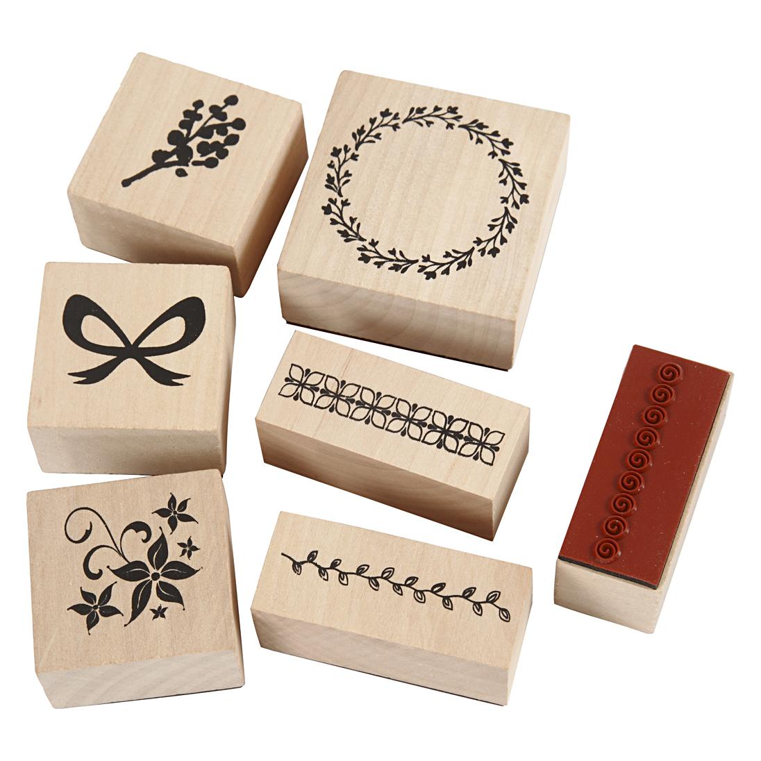 Creativ Company Houten Stempelset Natuur, 7dlg. (5712854405959)