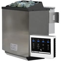 Karibu 9 kW Bio-Kombiofen Saunaofen anthrazit inkl. Steuergerät EASY weiß - Sparset