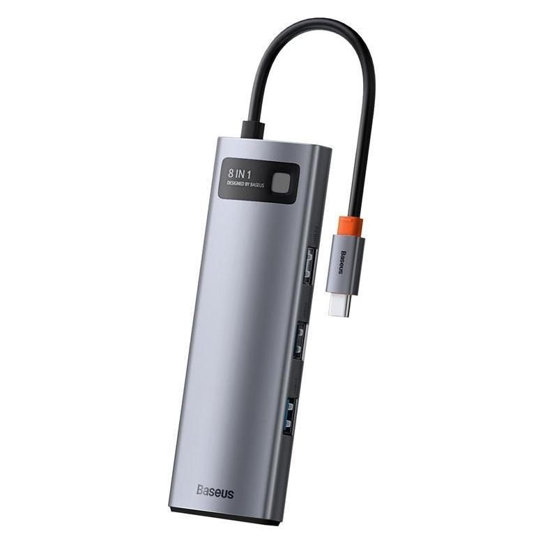 Baseus Metal Gelam Series (USB-C, 8 Ports) (CAHUB-CV0G)