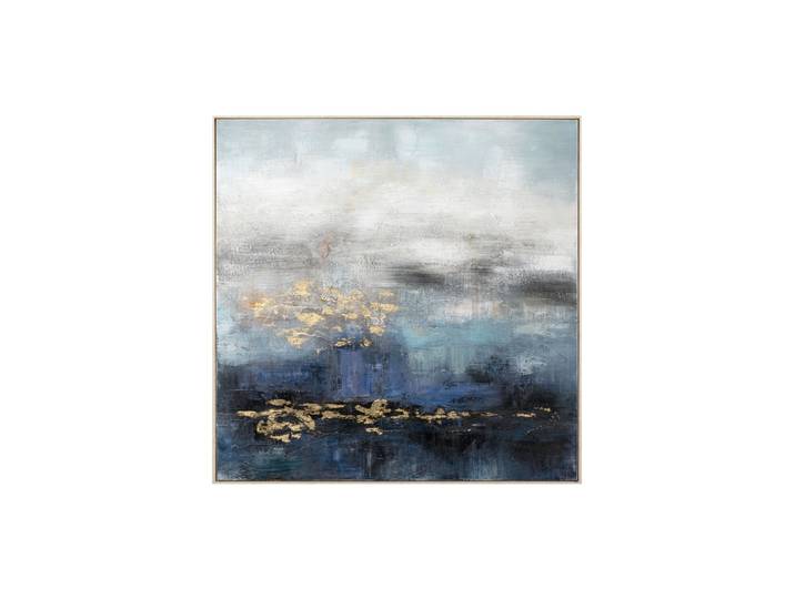 Handgemaltes, gerahmtes Bild „Goldschimmer“ 100 x 100 cm Multicolor Crea Collection