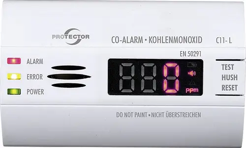 Protector C11-L Kohlenmonoxid-Melder batteriebetrieben detektiert Kohlenmonoxid