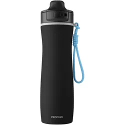 Trinkflasche PROFINO Active (DH 7x23 cm) - schwarz - DH 7x23 cm