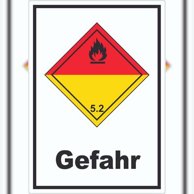 HB-Druck Aufkleber Organische Peroxide Gefahr explosiv A5 (148x210mm)