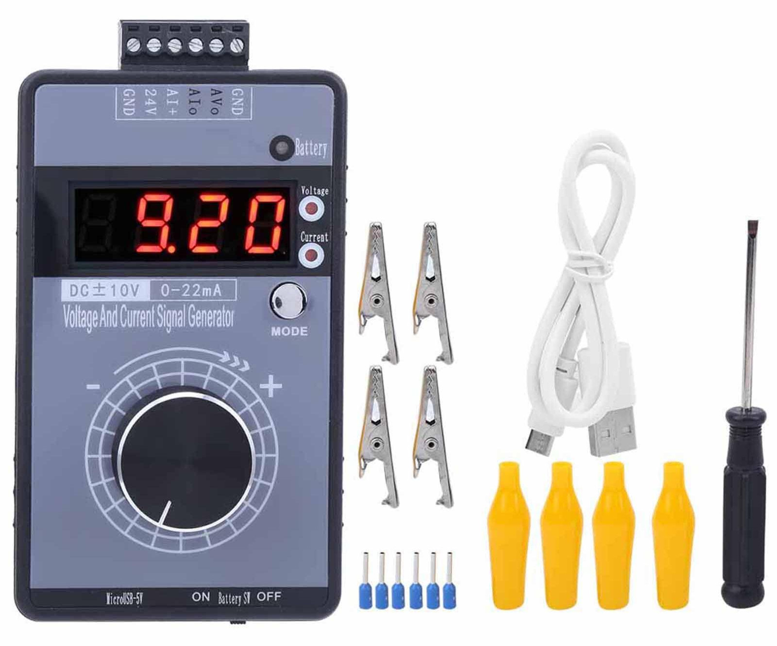 Dripio Analoge simulator met 4-cijferig display, DC 0-10V / 0-22mA