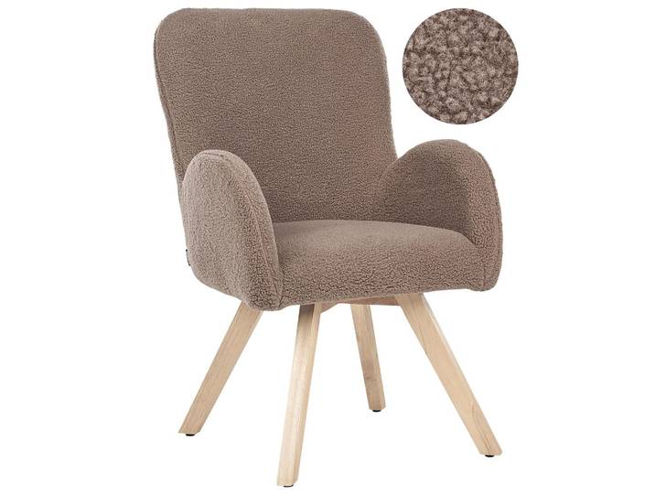 SESSEL Bouclé Braun Bjarn