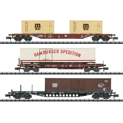 Trix 18702 N Güterwagen-Set "Containerverkehr", DB, Ep. IV