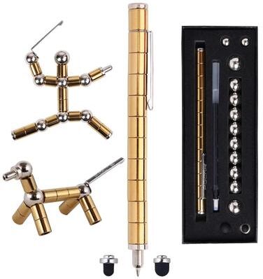 Uplifted Finds Magnetic Fidget Pen Toy For Anxiety Relief And Creative Spinning gold Set