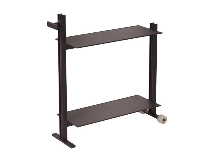 Museum Museum Trolley Servierwagen Dunkelbraun, 74,5x77,5x24 cm
