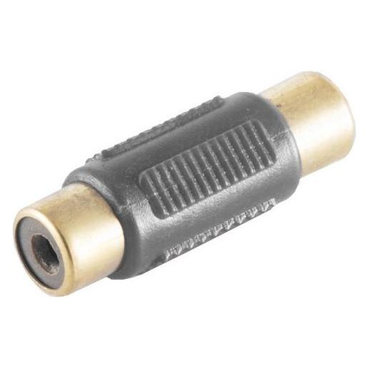 Shiverpeaks -BASIC-S--Adapter, Cinchkupplung auf Cinchkupplung, vergoldet, schwarz (BS57040-SG)