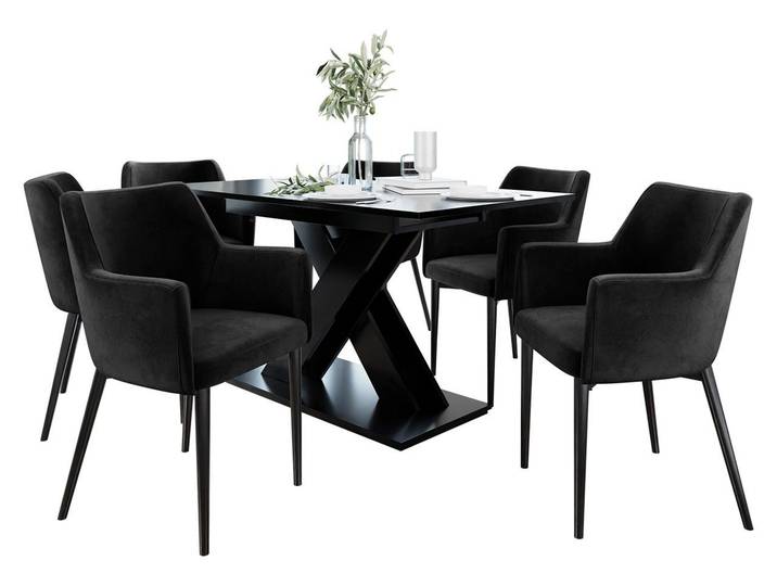 MIRJAN24 Stuhl Rene (1 Stück), Beine aus Metall, 57x50x83 cm