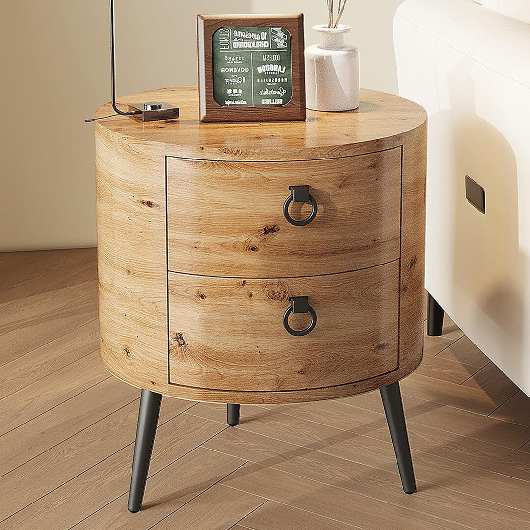 George Oliver Coffee Table with Storage Brown 55.1cm H X 47cm W X 47cm D