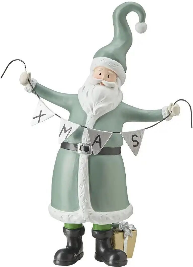 HOME STORY Deko Figur Weihnachtsmann   ¦ Polyresin (Kunstharz),Metall ¦ Maße