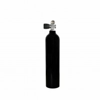 Polaris MES 2L / 200 bar Aluflasche schwarz mit Ventil 12144