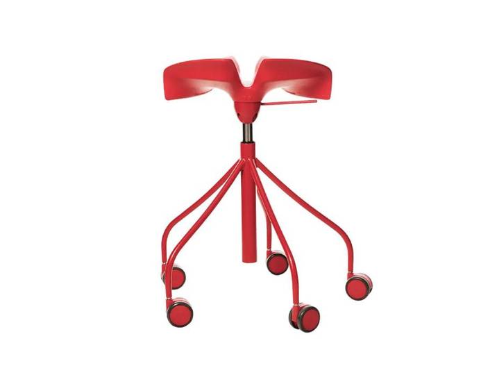 BD BARCELONA DESIGN tabouret BINARIA (Rouge - polyuréthane / acier)
