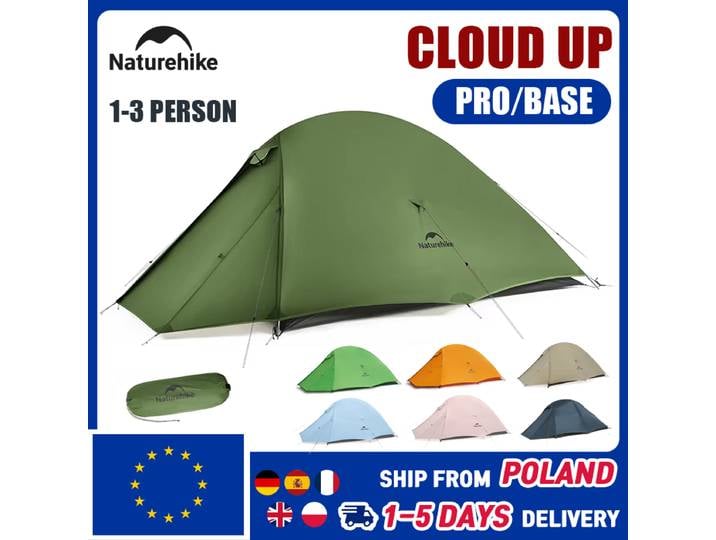 Tente Naturehike Cloud Up 1 2 3 Personnes, Tente Cloud Up Pro, Camping en plein air, Tente portable légère, Tente de randonnée