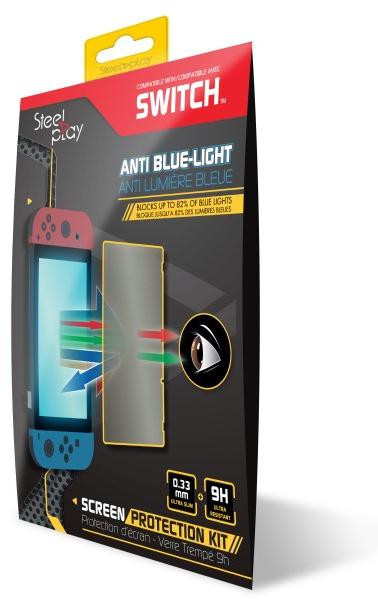 Steelplay Lexip X Beschermingskit voor het scherm met blauw licht filter en 9H gehard glas voor Nintendo Switch