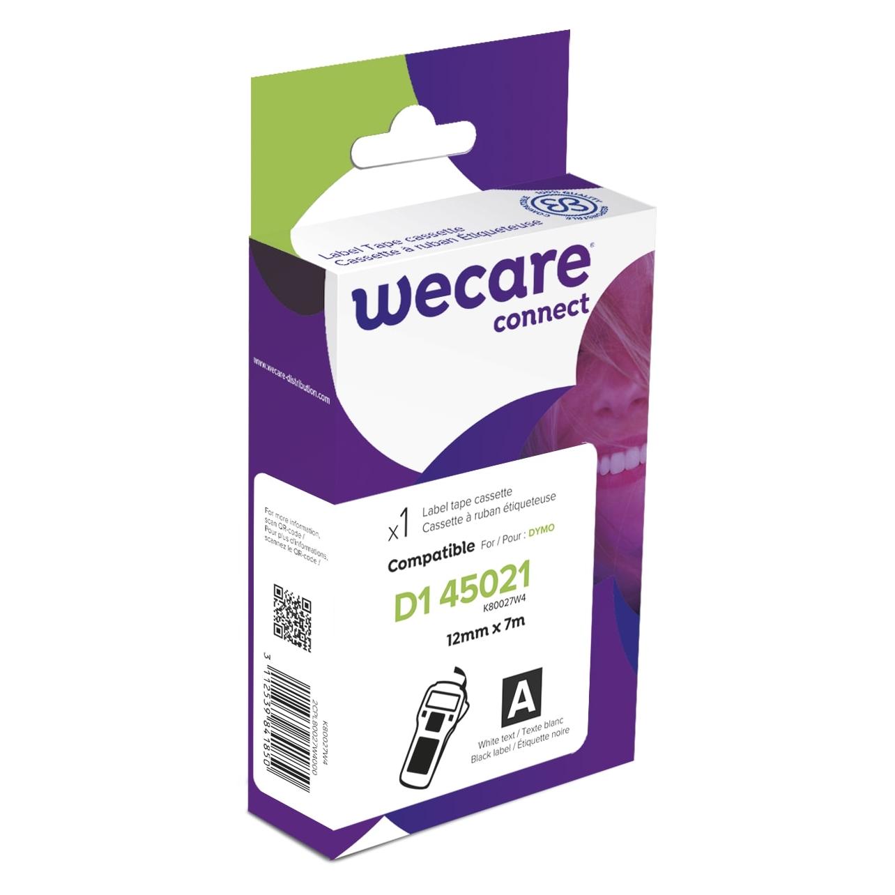Armor OWA K80027W4 Etiketten erstellendes Band Weiss auf Schwarz (1.20 cm, Weiss, Schwarz) (K80027W4)