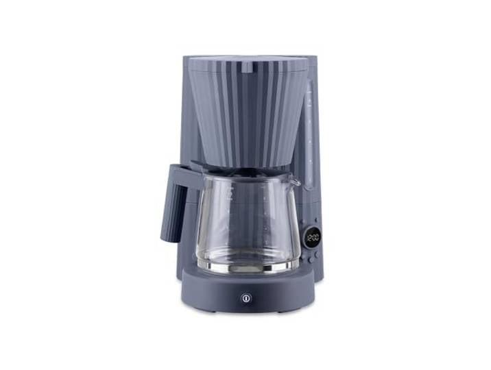 Alessi Plissé MDL14 G - Design Filterkaffeemaschine, Automatische Startfunktion, aus Thermoplastischem Harz, Europäischer Stecker 1100 W, 150 cl, Grau