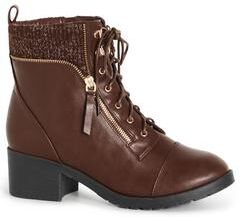 Wide Width Women's WIDE FIT Rita Ankle Boot by Cloudwalkers in Brown (Size 8 W)