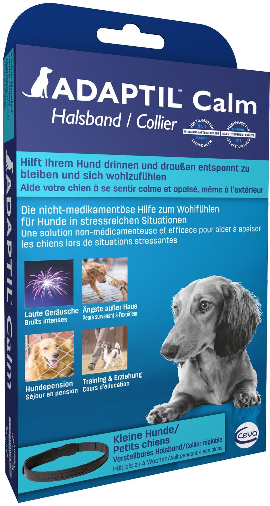 Hunde-Halsband ADAPTIL "S", blau (bunt), Tier-Halsbänder, Hunde-Halsband bunt Einheitsgröße