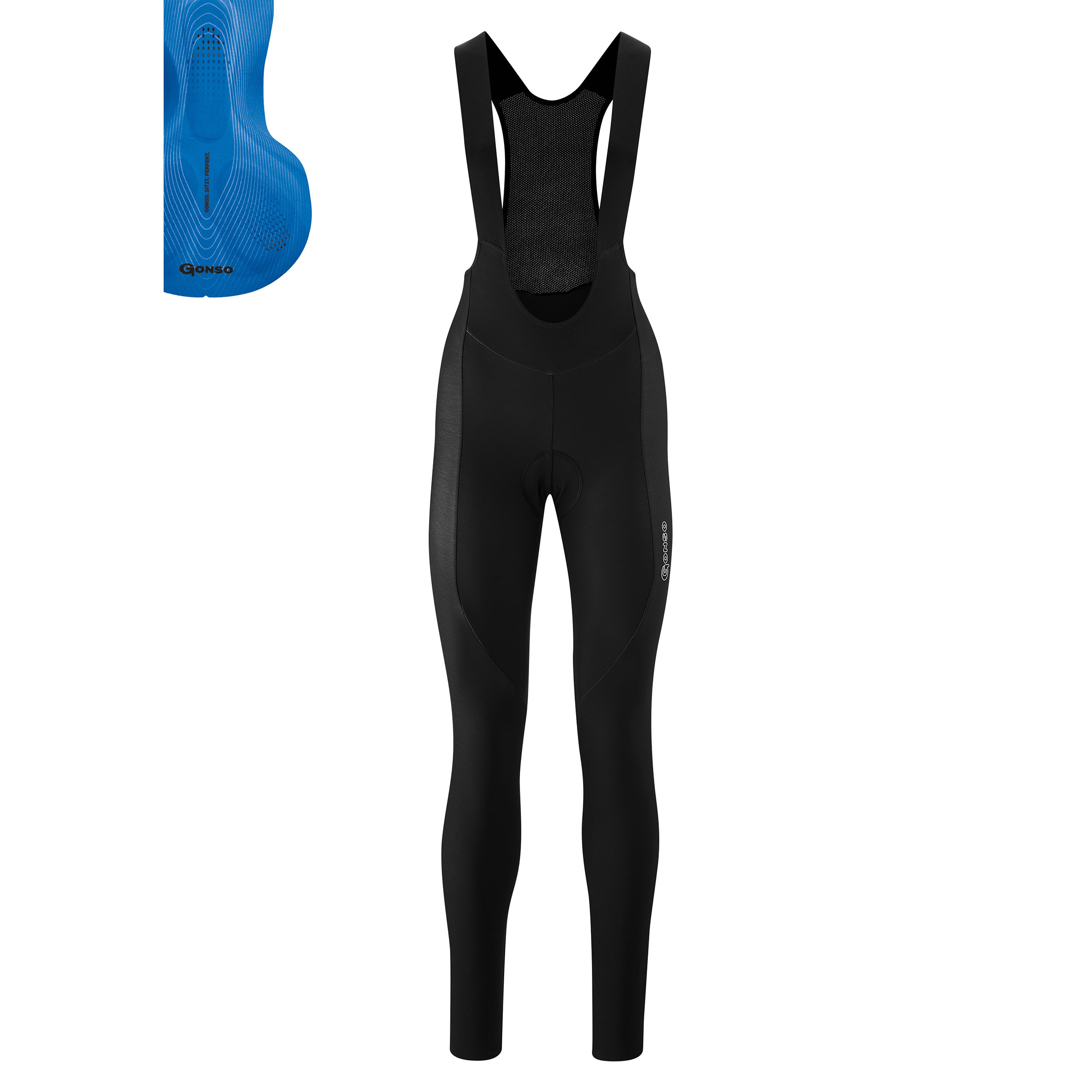 Gonso Sitivo Bib lang Damen Fahrradhose schwarz Größe XXL Mountainbike | Rennrad Elastisch