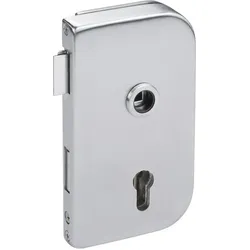 Hermat, Türschloss + Schliesszylinder, Glastürschloss 6033 PZ R- Roma Edelstahl matt ( 3000253946 )