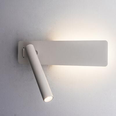 Friendly Fresh Finds Minimalist LED Wall Reading Lamp Rotatable Bedside Reading Light Wall Mounted Spotlight white