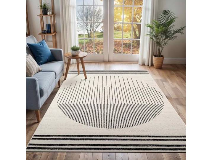 Livabliss Enso Nairobi Tapis 130x170 cm – Ivoire\, Noir\, Crème\, Bohème\, Déco
