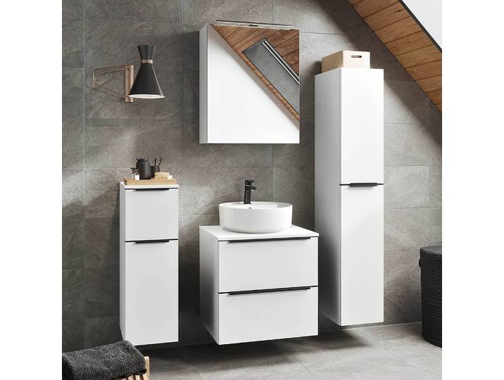 Badezimmerset MYBA XLI 4-teilig 120cm Weiß/Weiß