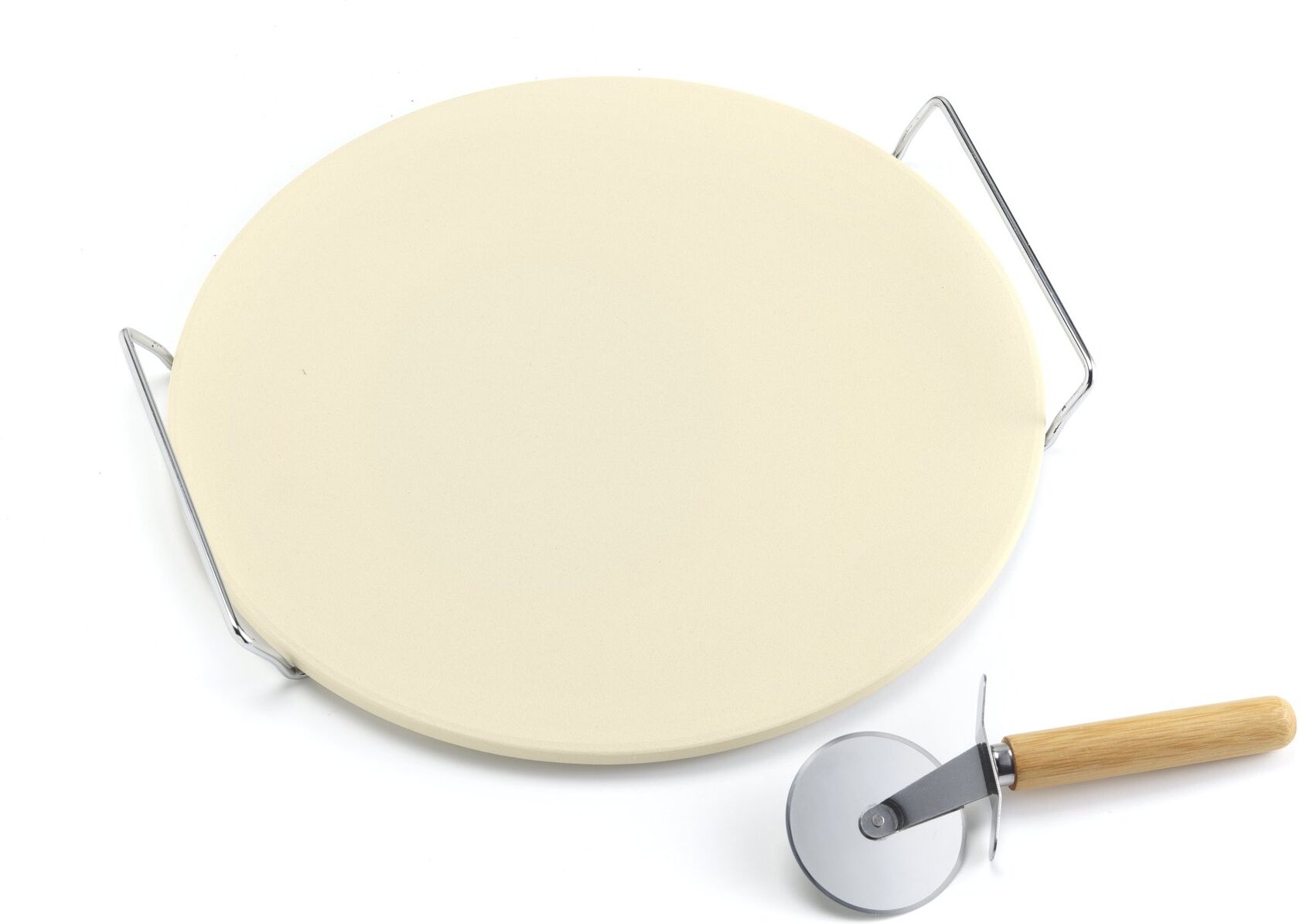Pietra pizza Ompagrill 103300 con supporto e rotella taglio