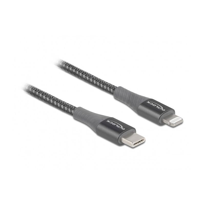 Delock Daten- und Ladekabel USB Type-CÖ zu LightningÖ für grau 1 m MFi