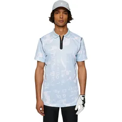 J. LINDEBERG Polo Miro Print, blau/weiss