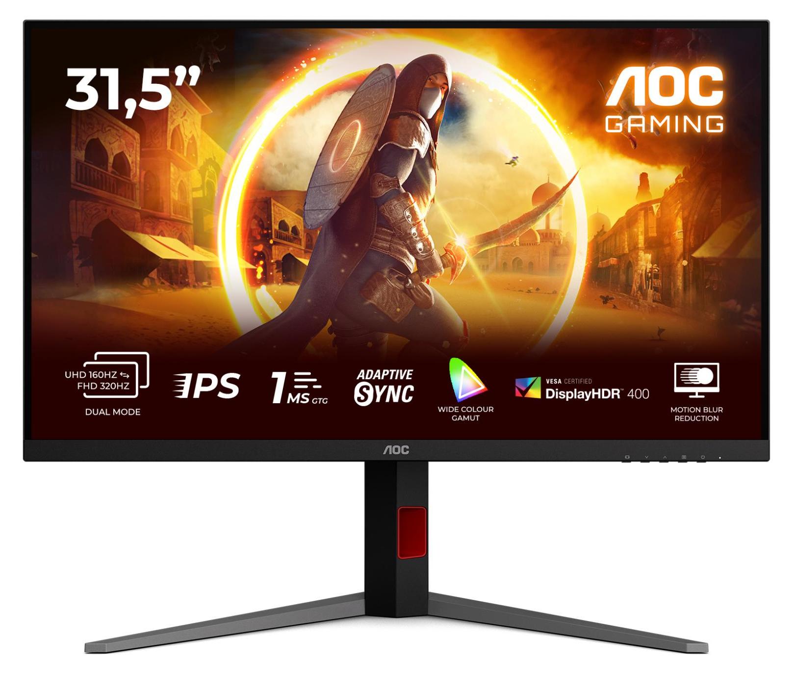 AOC G4 U32G4U, 80 cm (31.5"), 3840 x 2160 Pixel, 4K Ultra HD, 1 ms, Schwarz, Rot