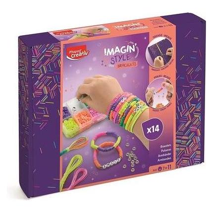 Maped Creativ Schmuckset IMAGIN'STYLE Armbänder NEON Set zum Erstellen von 14 Armbändern, für die Technike (907404)