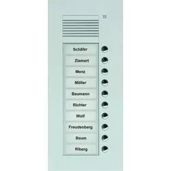 TCS PUK10/1-EN PUK TCS:BUS Audio Außenstation 10T 1Sp UP silber PUK101EN