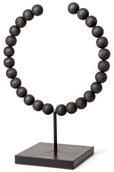 Mercana Tulane I Black Beaded Broken Sphere Decorative Object