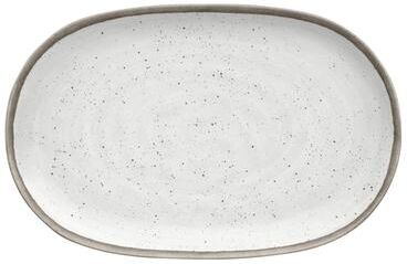 "Abode Homewares Retreat Pottery Merge Bamboo Serving Platter - White - 16.9"" x 10.9"""