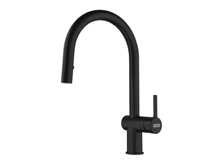 FRANKE 115.0653.404\, Robinet d'évier de cuisine Active J pull down spray\, Noir mat