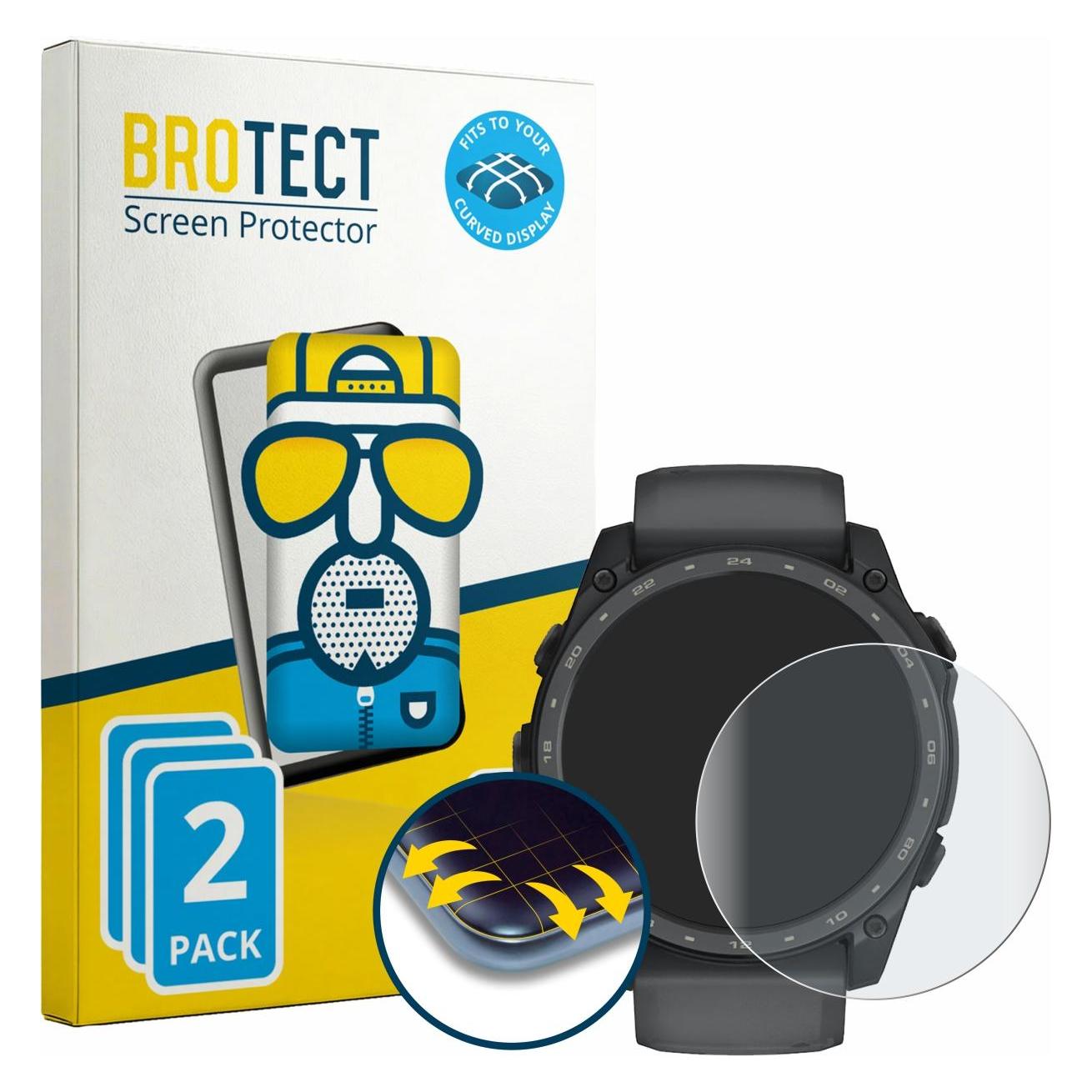 Brotect Fullscreen für Garmin Tactix 8 Amoled Cerakote (51 mm) Schutzfolie Displayschutz Folie Matt (5663180)