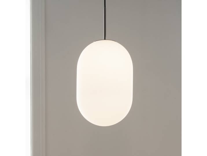 Suspension Noor, Ø 24 cm, opale/noir, verre - Watt & Veke - Salon / séjour - Moderne