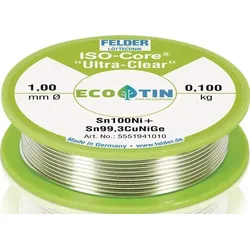 Felder Lötdraht ISO-Core® UltraClear 1mm 100g Sn100Ni+