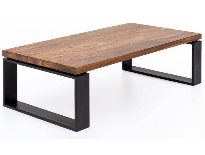 Couchtisch 115 x 60 cm braun/ schwarz