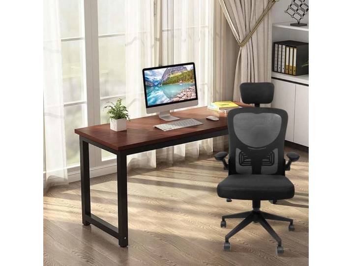 Chaise de Bureau Ergonomique Noire avec Soutien Lombaire - MIPAN - Chaise Pivotante Dimensions 52*49*42-52CM