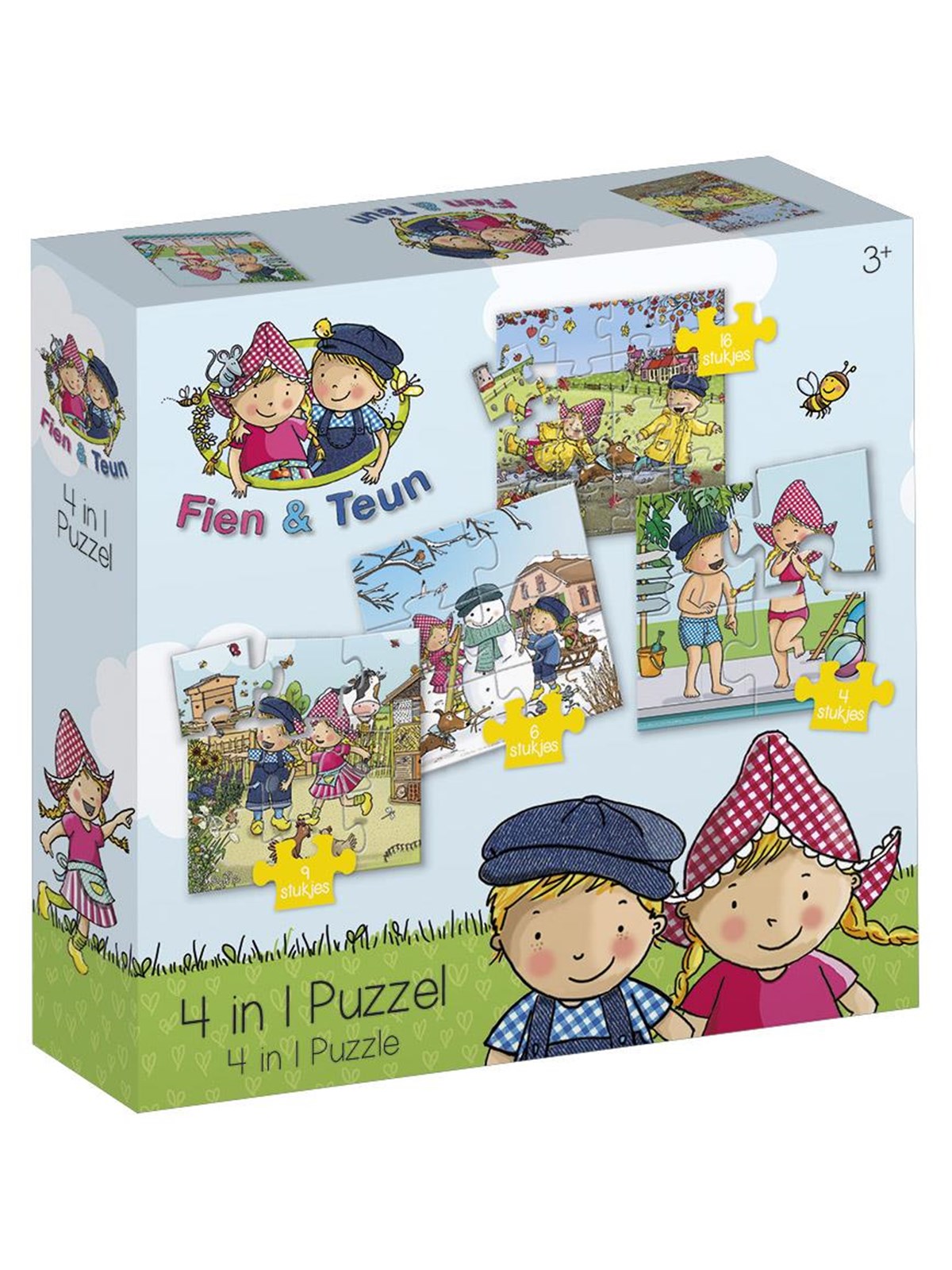 Bambolino Toys Fien & Teun Puzzle 4in1 2D Puzzles