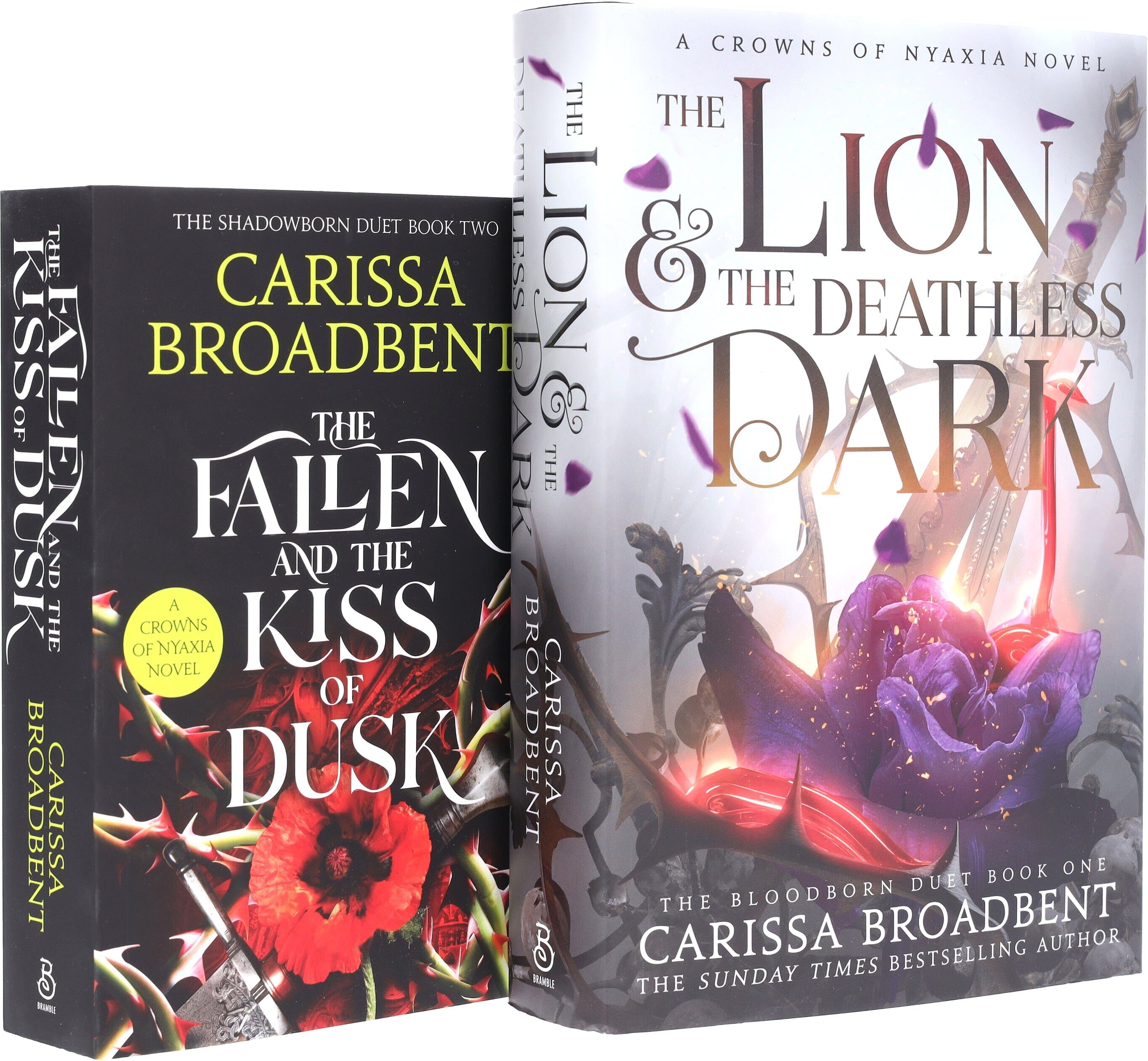 The Lion and the Deathless Dark & The Fallen and the Kiss of Dusk by Carissa Broadbent (Crowns of Nyaxia Book 4 & 5) Collection 2 Books Set - Fiction - Paperback/Hardback Pan Macmillan