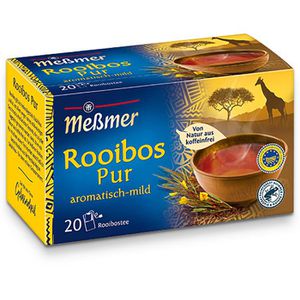 Meßmer Tee Rooibus pur, Rooibostee aus der Westkap-Region Südafrikas, 40 g, 20 Beutel