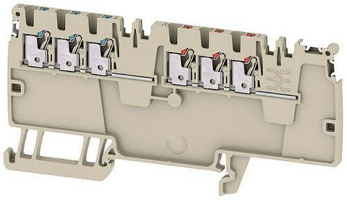 Weidmüller 2675550000 Verteiler-Reihenklemme Push-In-Klemme, Steckanschluss Dunkelbeige 50St.