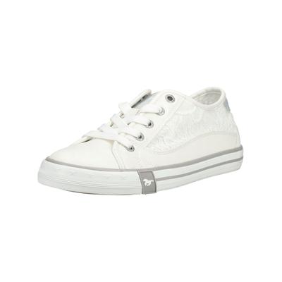 Sneaker MUSTANG SHOES "Mustang Shoes Sneaker Lederimitat/Textil", Damen, Gr. 40, Textil, weiß, Lederimitat, Textil, Schuhe Sneaker