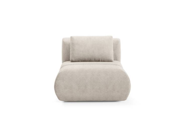 SESSEL ATOMO, Modern Polstersessel Loungesessel, Velours-Stoff Beige