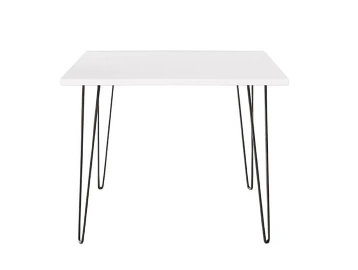 KOLM Hairpin Tisch - Quadratischer Esstisch in Weiß Compatible with Küche/Wohnzimmer 90x90 cm FSC-Zertifiziert Modernes Design